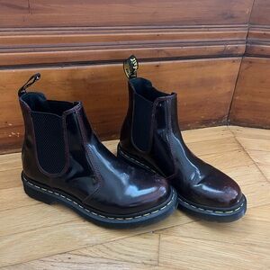 Dr. Martens Leather Burgundy Chelsea Boot